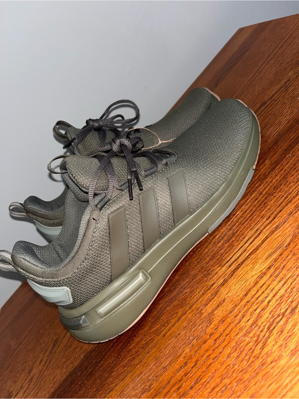 adidas Racer TR23 Sneakers in the "Olive Strata" colorway